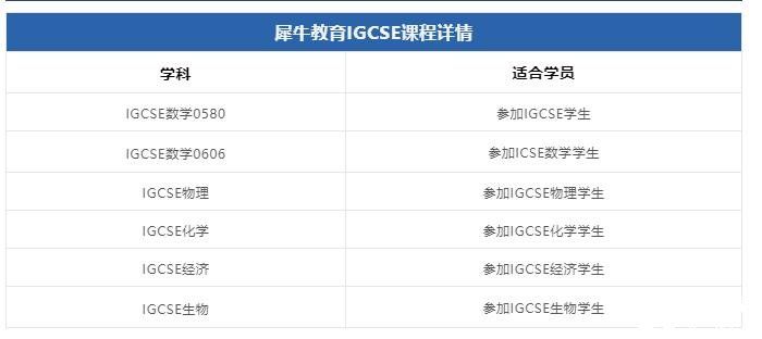 IGCSE课程全科辅导，衔接班/同步班/冲刺班报名中！